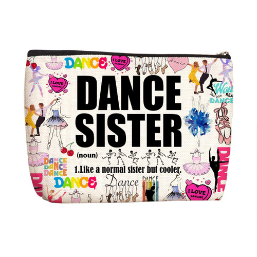 Wenboco Big Sister Gift Dance Gifts Birthday Christmas Friendship Appreciation Gifts for Women Sister Daughter Dance Teams Lovers Ballet Dancer Coworkers Friends Dance Teacher Gifts Makeup Bag