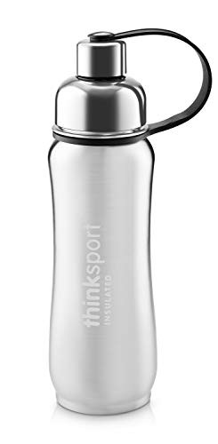 Thinksport Stainless Steel Sports Bottle, Silver (17 ounce)
