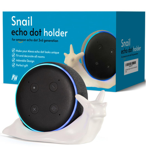 Snail Echo Dot Holder Stand, Unique Alexa Holder, Snail Alexa Stand Holder Mount, Accessories for Echo dot 3rd Generation Speaker, Protective Stand Holder for Alexa Echo dot, Amazon Echo dot Holder