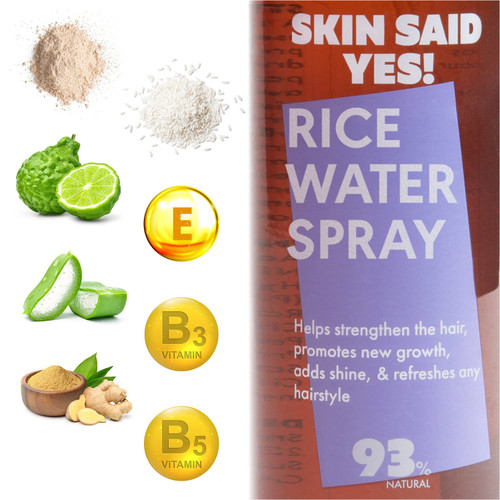 Skin Said Yes Rice Water for Hair Growth - 6.76oz Hair Growth Spray, Rice Water Spray for Hair Growth for Women, Natural Hair Products for Black Women