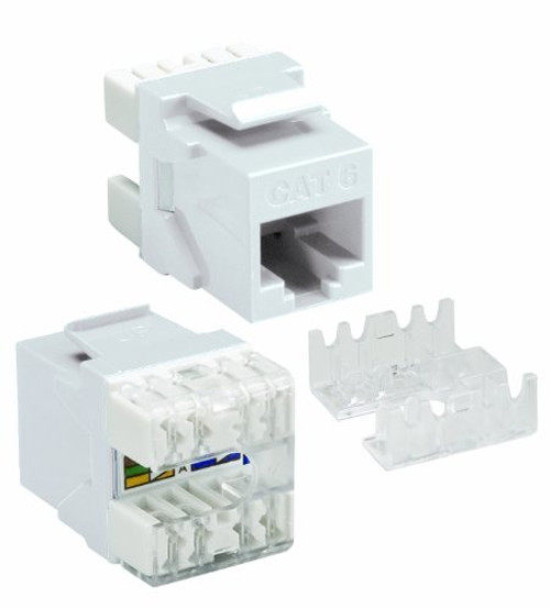 Allen Tel AT66-15 Category 6 High Density Jack Module, White, 1 Port, T568-A/B Wiring, 110 Termination, 8 Position, 8 Conductor