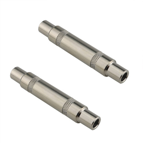 Ruiwaer 2PCS Coupler Adapter Guitar Cord Extenders Female to Female for Extending Guitar, Instrument, Speaker/Microphone/Patch Cables/Speaker Cable, Silver