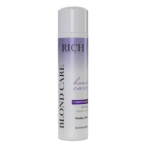 RICH BEAUTY HAIR CONDITIONER No Yellow Color Depositing Purple Mask For Neutralizing Yellow Tones Blonde For Color Treated Hair 8.5oz (250ml)