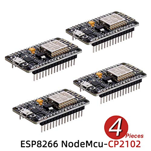 4pcs NodeMcu ESP8266 Module, ESP-12E NodeMcu LUA CP2102 Internet WiFi Development Board Works with Arduino IDE/Micropython