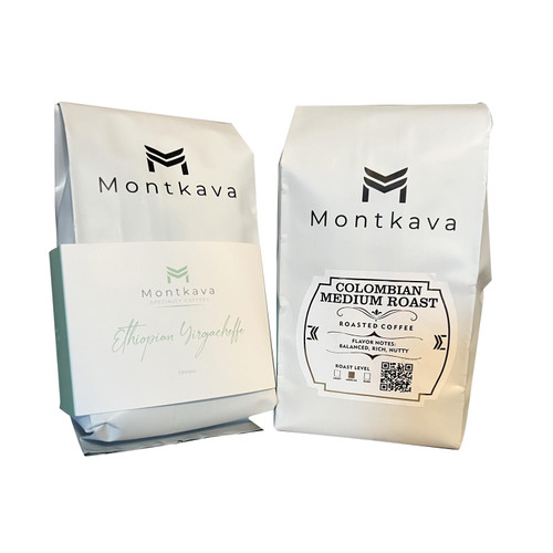 Montkava Whole Bean Coffee (Colombian Medium Roast and Specialty Ethiopian) Montkava Whole Bean Coffee (Colombian Medium Roast and Specialty Ethiopian)