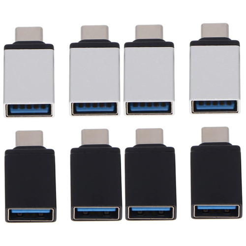 Mobestech 8 Pcs USB Female Adapter Data Transferring Adapter Type- Converter USB Converters Data Transferring Converters Charging Converter Type-c Converter Cell Phone OTG Adapter Plastic