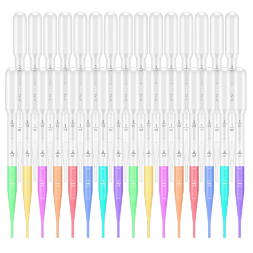 Labvida 200PCS 3ml Disposable Plastic Transfer Pipettes, Calibrated Dropper Suitable for Essential Oils Deployment,Science Laboratory, DIY Art, LVG003
