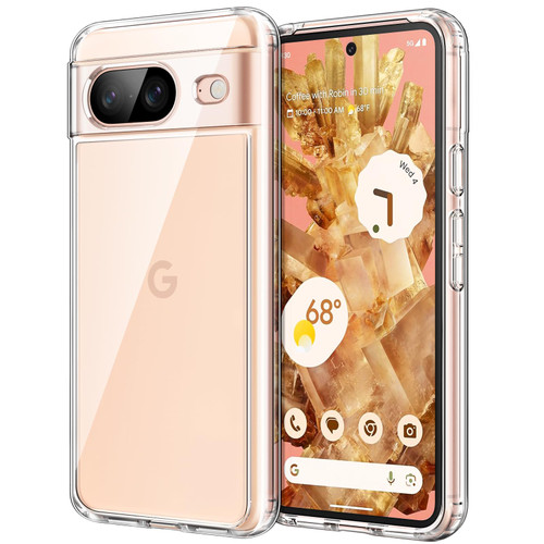 JETech Case for Google Pixel 8 6.2-Inch 2023, Non-Yellowing Shockproof Bumper Protective Phone Cover, Anti-Scratch Hard PC Back (Clear)