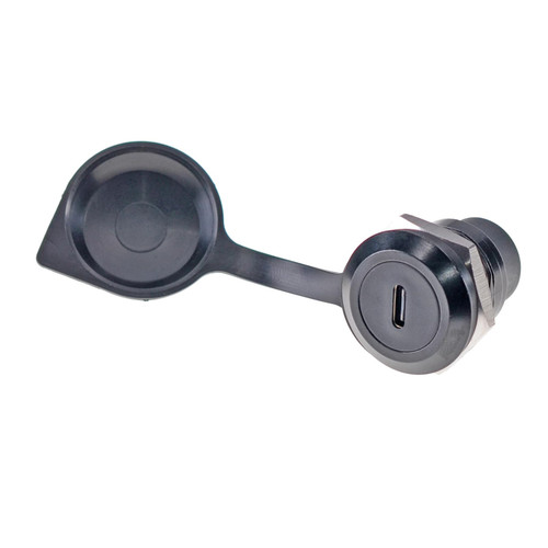 HangTon USB C Type-C Connector Coupler Waterproof Circular, Inline Cable Chassis Panel Socket Female to Female Extension, IP65 Bulkhead Pass-Through