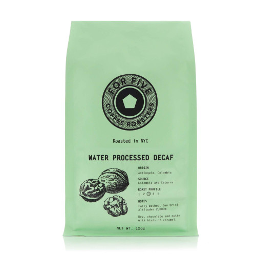 For Five Coffee Roasters - Roasted In NYC - Water Processed Decaf Medium Roast (Origin: Antioquia, Columbia), Whole Bean 12 oz