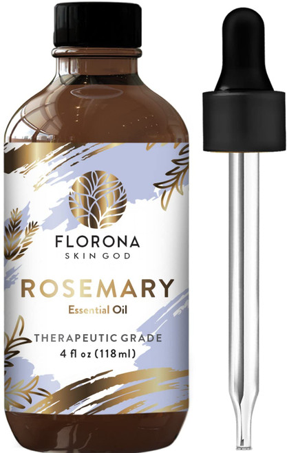 Florona Rosemary Essential Oil - 100% Pure & Natural - 4 fl oz, Rosemary Oil for Hair, Skin Care Essential Oil, Aromatherapy Oil for Diffuser, Oil for Soap Making, Candle Making Oil Florona Rosemary Essential Oil - 100% Pure & Natural - 4 fl oz, Rosemary Oil for Hair, Skin Care Essential Oil, Aromatherapy Oil for Diffuser, Oil for Soap Making, Candle Making Oil