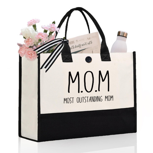 Encoink Mom Christmas Gifts, Mom Gifts- Canvas Tote Bag for Mom- Gifts for Mom from Daughter, Son, Mom Birthday Gifts, Mother Gifts, Mother Birthday Gifts