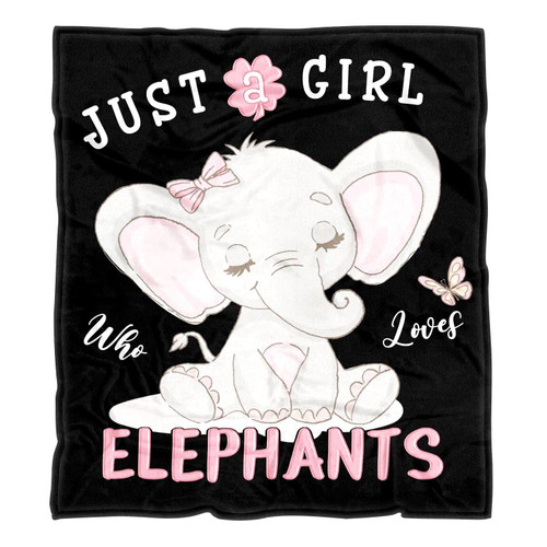 Elephant Blanket Pink Elephant Gifts for Women - Just A Girl Who Loves Elephants, Soft Cozy Flannel Sofa Bed Throw Blanket, Kids Plush Small Blanket 50x40 Inch Elephant Blanket Pink Elephant Gifts for Women - Just A Girl Who Loves Elephants, Soft Cozy Flannel Sofa Bed Throw Blanket, Kids Plush Small Blanket 50x40 Inch