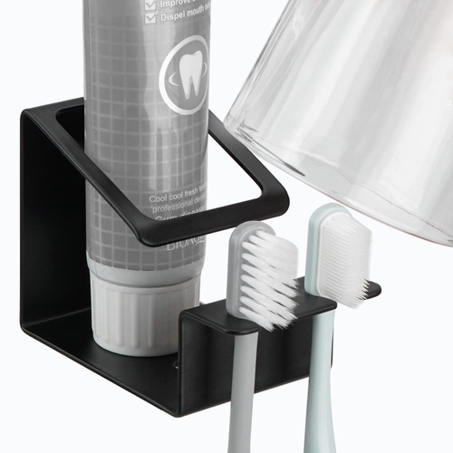 DODAMOUR Stainless Steel Toothbrush Holder Wall Mounted, 3 in 1 Toothbrush, Toothpaste and Cup Holder, Adhesive Toothbrush Organizer for Bathroom DODAMOUR Stainless Steel Toothbrush Holder Wall Mounted, 3 in 1 Toothbrush, Toothpaste and Cup Holder, Adhesive Toothbrush Organizer for Bathroom