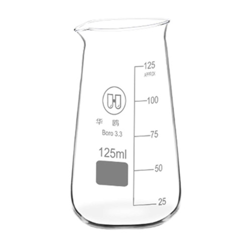 Deschem 125ml,Glass Conical Beaker,Lab Bottle
