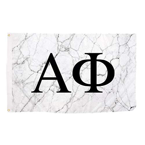 Desert Cactus Alpha Phi Light Marble Sorority Letter Flag Banner 3 x 5 Sign Decor A Phi - Light Marble