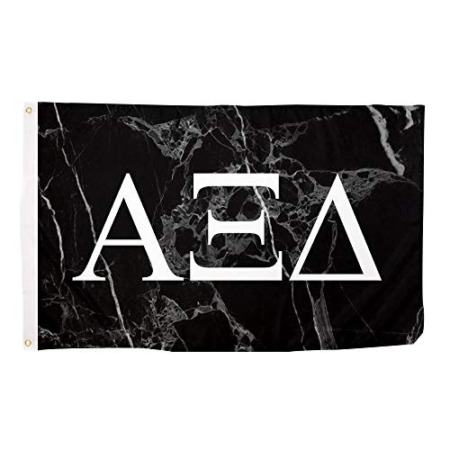 Alpha Xi Delta Dark Marble Sorority Letter Flag Banner 3 x 5 Sign Decor Alpha zee - Dark Marble