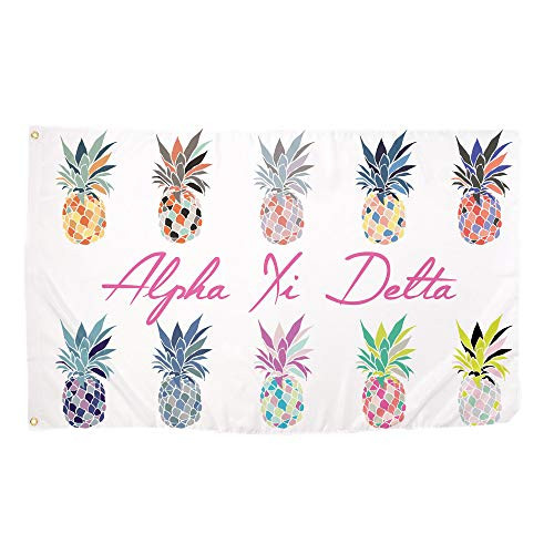 Alpha Xi Delta Pop Art Pineapple Sorority Flag Greek Letter Use as a Banner 3 x 5 Feet Sign Decor Alpha zee