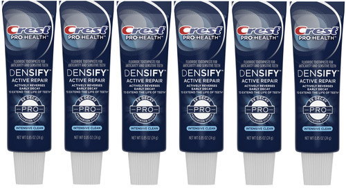 Crest Densify PRO-Health Intensive Clean Toothpaste, Travel Size 0.85 oz (24g) - Pack of 6