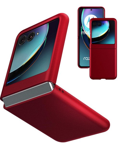 Cresee Case (Upgraded) for Motorola Razr Plus 2023 (Razr+ 2023) Hard PC Phone Case for Moto Razr+ 2023 / Razr 40 Ultra - Red Cresee Case (Upgraded) for Motorola Razr Plus 2023 (Razr+ 2023) Hard PC Phone Case for Moto Razr+ 2023 / Razr 40 Ultra - Red