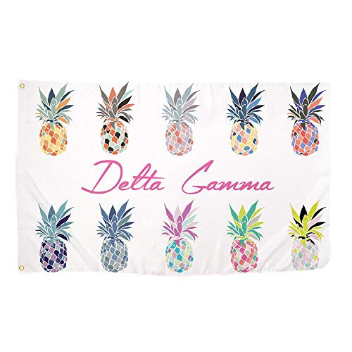 Delta Gamma Pop Art Pineapple Sorority Flag Greek Letter Use as a Banner 3 x 5 Feet Sign Decor DG