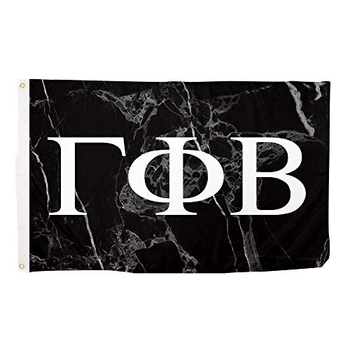 Gamma Phi Beta Dark Marble Sorority Letter Flag Banner 3 x 5 Sign Decor Gamma phi - Dark Marble