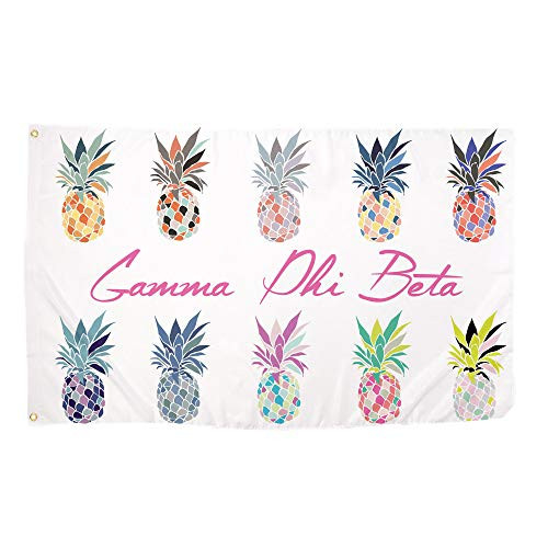 Gamma Phi Beta Pop Art Pineapple Sorority Flag Greek Letter Use as a Banner 3 x 5 Feet Sign Decor Gamma phi