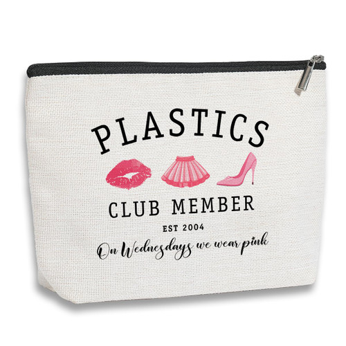 Broadway Lover Gift Broadway Mean Girls Plastic Club Member EST 2004 Broadway Merchandise Reusable Cosmetic Bag Present for Girl Women Friends Fans Travel Toiletry Makeup Organizer Zipper Pouch Broadway Lover Gift Broadway Mean Girls Plastic Club Member EST 2004 Broadway Merchandise Reusable Cosmetic Bag Present for Girl Women Friends Fans Travel Toiletry Makeup Organizer Zipper Pouch