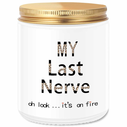Birthday Gifts for Women, Funny Gifts for Best Friend, Mothers Day Gifts for Mom, Candle Gifts for Her, Women, BFF, Bestie, Girlfriend, Sister, Coworker, My Last Nerve Lavender Scented Candles 7oz Birthday Gifts for Women, Funny Gifts for Best Friend, Mothers Day Gifts for Mom, Candle Gifts for Her, Women, BFF, Bestie, Girlfriend, Sister, Coworker, My Last Nerve Lavender Scented Candles 7oz