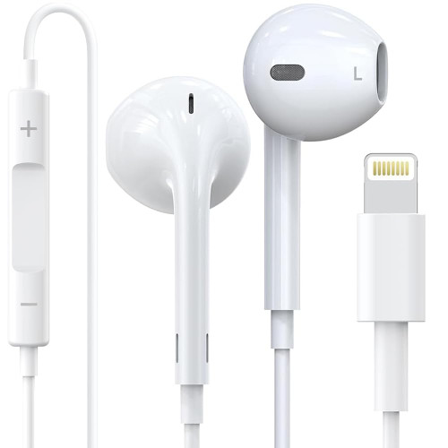 Apple Headphones for iPhone?MFi Certified? No Bluetooth Earbuds Wired with Lightning Connector Earphones Noise Isolating Headsets for iPhone 14/13/12/11/8/7/XS/X(Built-in Microphone & Volume Control) Apple Headphones for iPhone?MFi Certified? No Bluetooth Earbuds Wired with Lightning Connector Earphones Noise Isolating Headsets for iPhone 14/13/12/11/8/7/XS/X(Built-in Microphone & Volume Control)