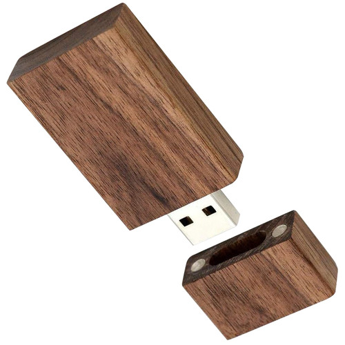 ABLAZE USB 128GB Flash Drive, Walnut Wood Flash Drives USB 2.0 Thumb Drives Wooden USB 128GB USB Stick Memory Stick