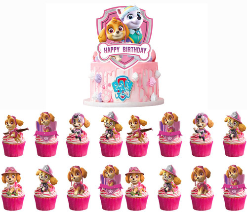 25pcs Childrens Cake Toppers Cupcake Toppers Cake Decorations,Childrens Birthday Party Supplies Decorations (2)