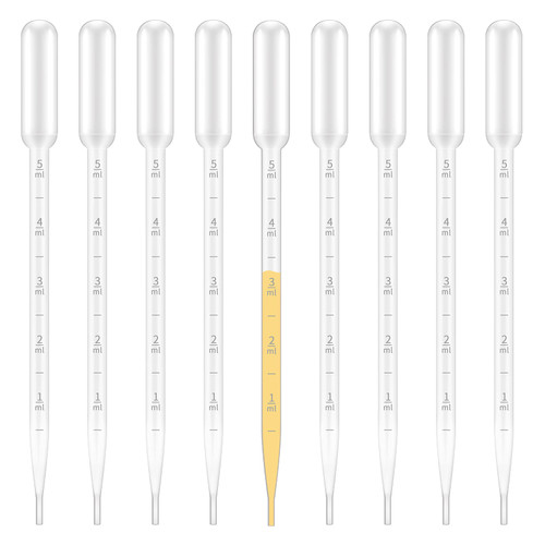 100 Pcs 5ML Plastic Transfer Pipettes for Essential Oils,Liquids,Graduated