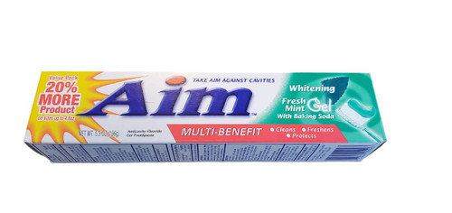 AIM Whitening Gel Toothpaste - 6 oz - Mint - 2 pk
