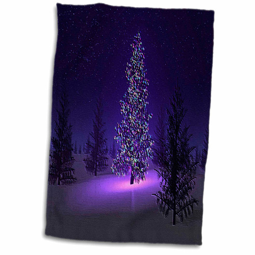 3D Rose Lets Have A Purple Christmas Hand/Sports Towel, 15 x 22 3D Rose Lets Have A Purple Christmas Hand/Sports Towel, 15 x 22