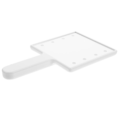 Housoutil Handheld Vanity Mirror Mirrors Led Makeup Mirror Decorative Led Light Mirror Convenient Mirror Desktop Makeup Mirror Cosmetic Table Mirror Led Mirror White Decorate Abs Portable
