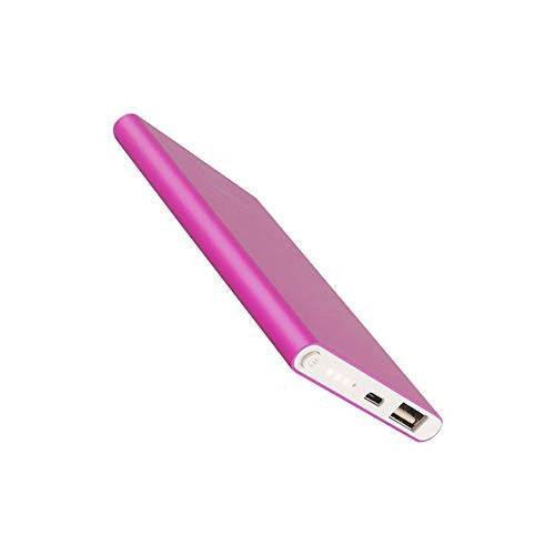 Power Bank 6000mAh, BSWHW Ultra Slim Portable Charger with USB Output, External Battery Pack, Fast Charging Powerbank Compatible for Smartphones and Tablet, Android Devices Rougepink