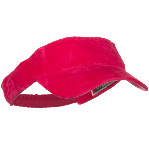 Superior Velvet Cloth Sun Visor - Cherry Red OSFM
