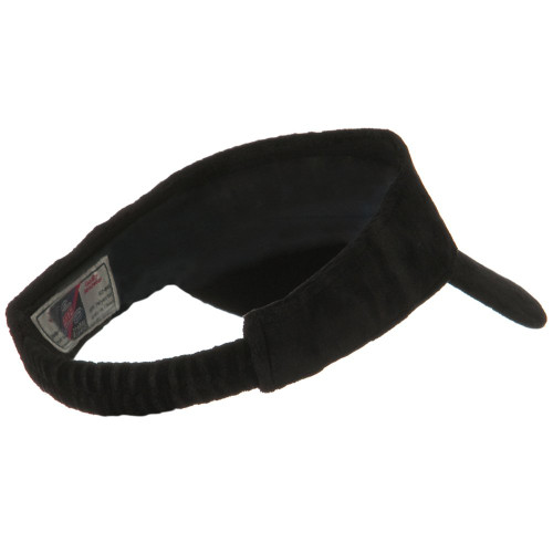 Superior Velvet Cloth Sun Visor - Black OSFM