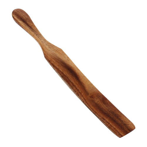 2pcs European Style Long Handle Wooden Shovel Spurtles Utensil Kitchen Frying Spatula Spurdle for Cooking Non Stick Spatula Cake Scraper Spatula Flat Spatula Turner Tableware Jar