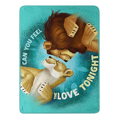 Disney's The Lion King, "Feel The Love" Micro Raschel Throw Blanket, 46" x 60", Multi Color