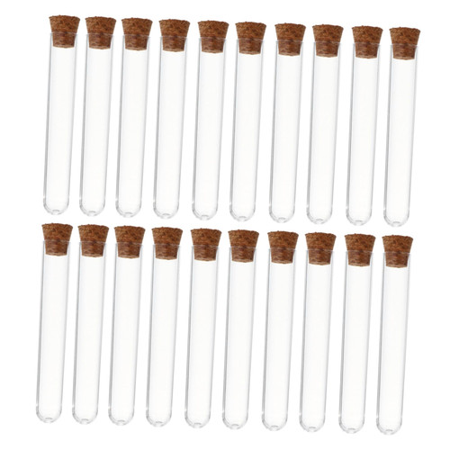 Hohopeti 30pcs Test Tube Bottle Culture Tube Tube Test Tube Holders Testing Tubes Laboratory Test Tubes Small Test Tubes with lids Boiling Tube lab Tube Liquid Cork Plastic
