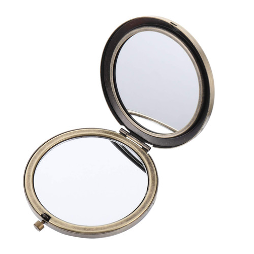 Lurrose Vintage Compact Mirror Mini Compact Mirror Compact Travel Mirror Small Pocket Mirror Portable Makeup Mirror Unique Retro Swan Design Round Purse Folding Womens Makeup Mirror