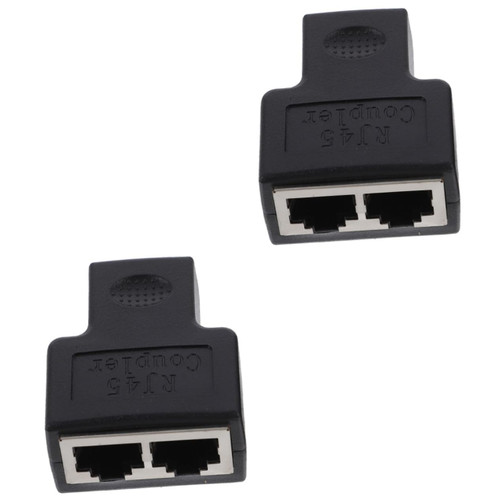 Gatuida Splitter Socket 2pcs Network Tee 1 to 2 Ethernet Socket Network Connector Network Adapter Ethernet Extender Splitter Splitter 1 to 2 Port Ethernet Plug Coupler Pc Sub-line