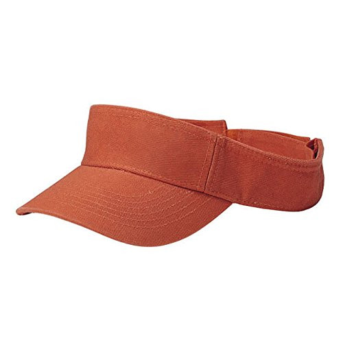 MCap Youth Cotton Twill Washed Visor, Orange