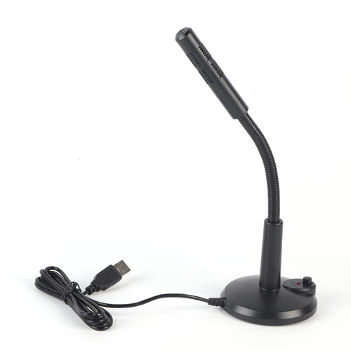 USB Computer Microphone with Mute Button, Desktop PC Condenser Mic Plug and Play with LED Indicator 360 Degree Rotation for Streaming Podcasting Vocal Recording Dictation Laptop Gaming Work Meeting