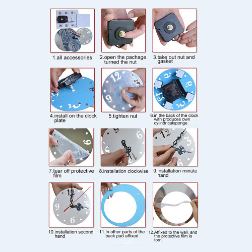 Circle Mirror Wall Clocks 3D Frameless Acrylic Mute Wall Clock Digital Quartz Wall Fashion Decoration Clock Wall Sticker