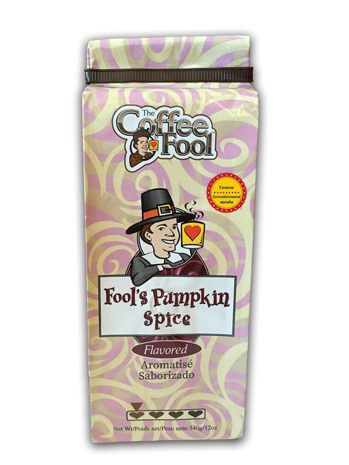 The Coffee Fool Coarse Grind Coffee, Fool's Pumpkin Spice, 12 Ounce