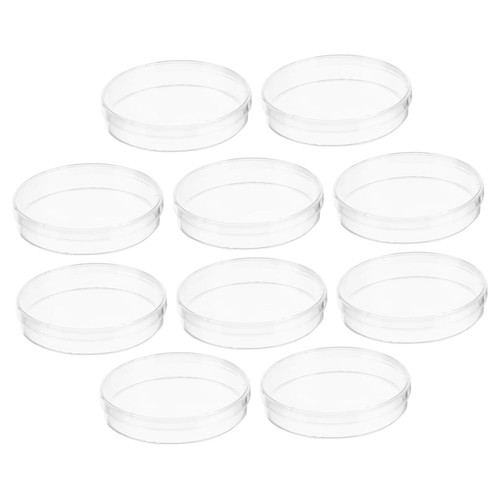 TEHAUX 10pcs Culture Plate Laboratory Petri Dish Labs Experiment Device Culture Dish Science Experiment Supplies Science Laboratory Supply Petri Plates Plastic Grid Agar Plate