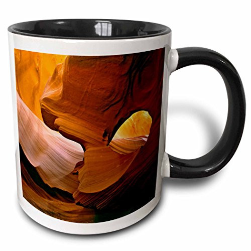 3dRose 88049_4 Arizona, Antelope Canyon Ric Ergenbright Two Tone Black Mug 11 oz White